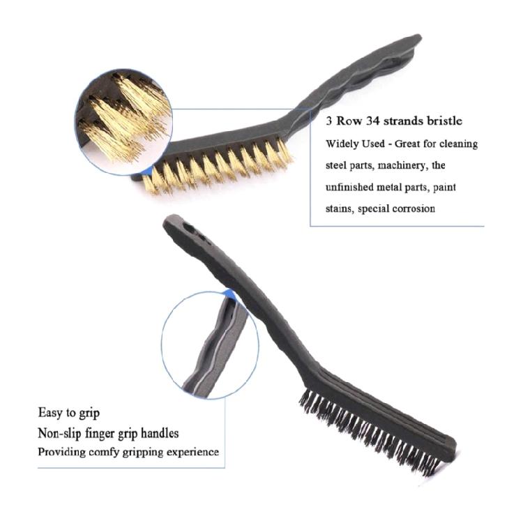 Металлические щетки для удаления ржавчины Удобная стальная/нейлоновая/латунная щетка для очистки сварочного шлака