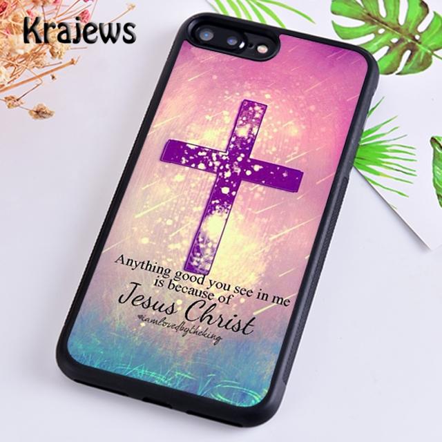 Krajews Bible Jesus Christ Christian Cross Phone Case Cover For iPhone 17 Air 16 15 14 plus 11 12 13 pro max