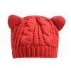 Cat Ear Beanies Winter Crochet Lugs Anime Knitted Hats Women's Solid Color Warm Gilrls Lady Kawaii Bonnet Femme Wool Caps