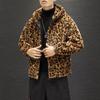 2024 осенне-зимняя куртка с леопардовым принтом, свободная и удобная куртка на хлопковой подкладке, модная мужская и женская осенняя теплая куртка