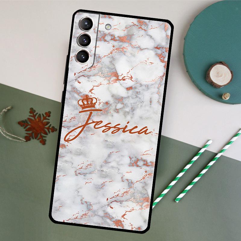 PERSONALISED QUEEN CROWN NAME CUSTOM Case For Samsung Galaxy S23 S22 S21 Ultra S20 FE S10 S9 Note 10 Plus Note 20 Ultra Cover