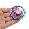 Радужный цвет алюминиевого колеса с круглым ручным пальцем Spinner Fidget EDC Focus Toy Gyro