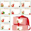 120pcs Festive Christmas Gift Tags - Reusable Paper Labels with Santa, Snowman & Tree Designs, Christmas Decorations