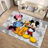 1 шт. Ковер с рисунком Микки Мауса и Минни от Disney, Коврик для зоны, Нескользящий ковер, Коврик для пола, стирающийся вручную, Подходит для гостиной, спальни, Декор для дома