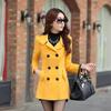 Autumn and Winter New Korean Version Slim-fit Double-breasted Woolen Coat Women's Xiaoxiangfeng Woolen Coat