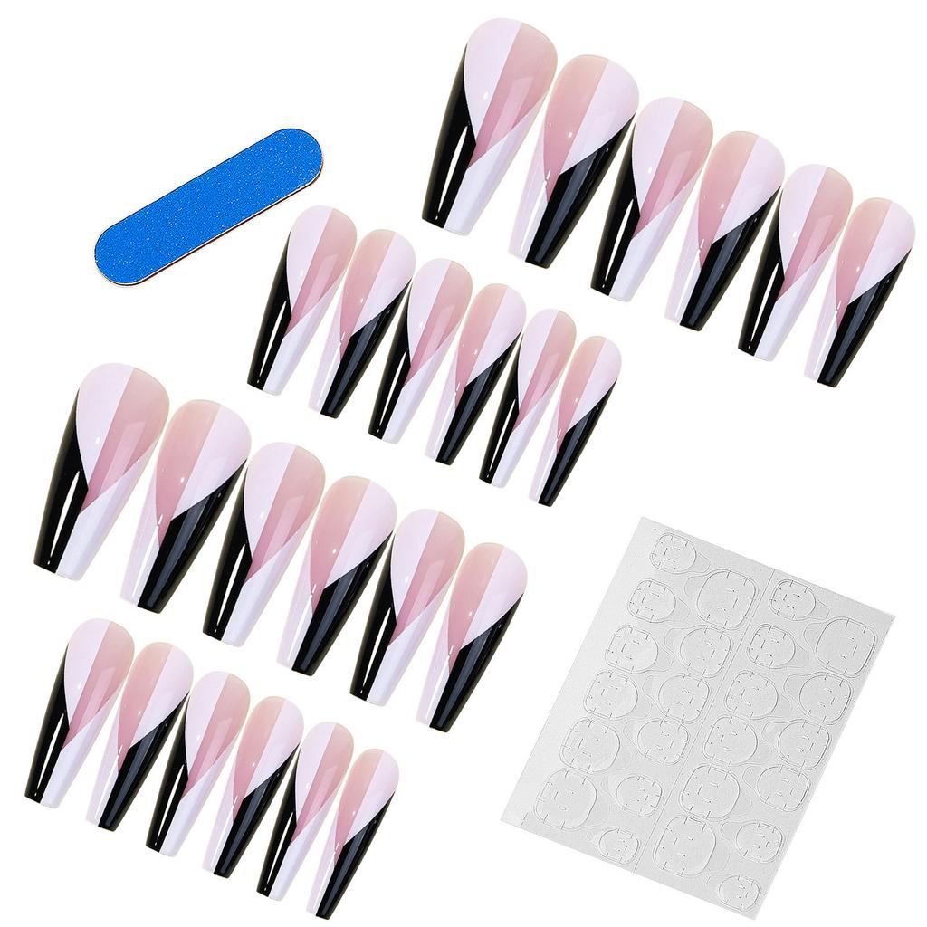 Temperament Whitening Wear Nail Art Finished Product Disassembled Long Markless Fake Nail Patches Can Be Taken with Nails