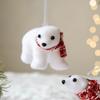 2 шт. Милая подвеска в виде рождественского медведя, белого имитированного белого медведя, забавные украшения в виде белых медведей, сувениры для вечеринки