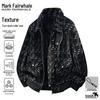 MARK FAIRWHALE Men's Casual Hooded Texture Jacket