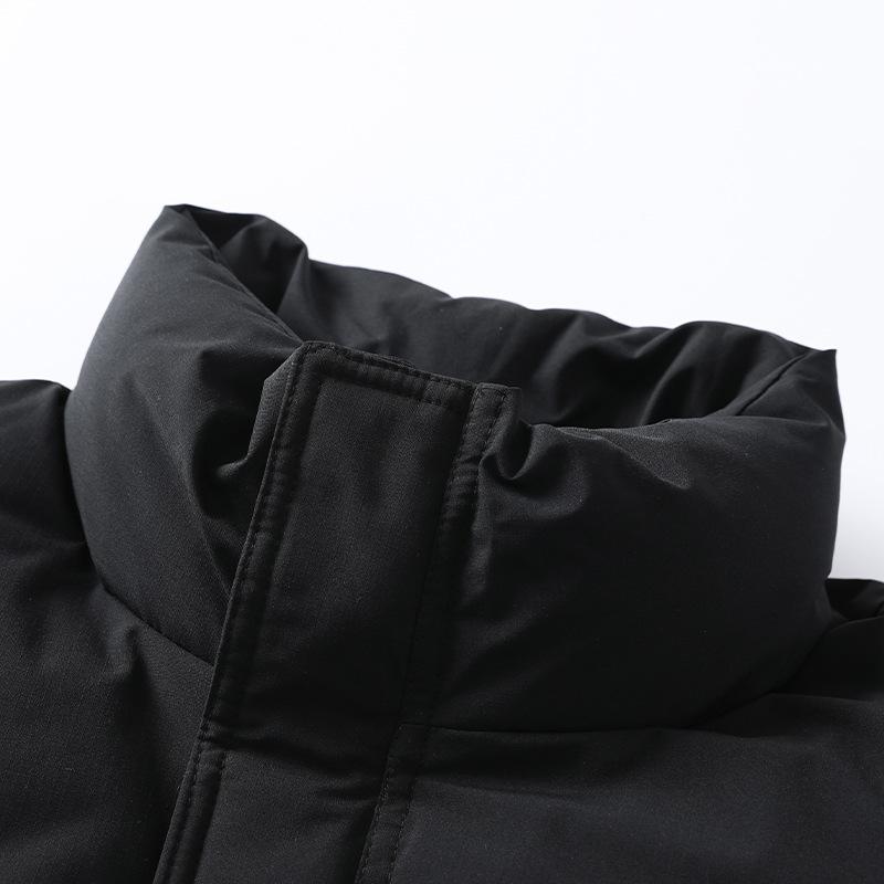 Autumn and Winter New Men's Cotton Coats, Trendy Brands, Versatile Stand-up Collar Cotton Coats, Thickened Warm Bread Coats, Solid Color Cotton Coats