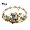 Handmade Bracelet Making Kit DIY Woven Animal Kit, Fox Cat Deer Bird Floral Crafts, Crochet Set for Beginners Adults Arts Crafts