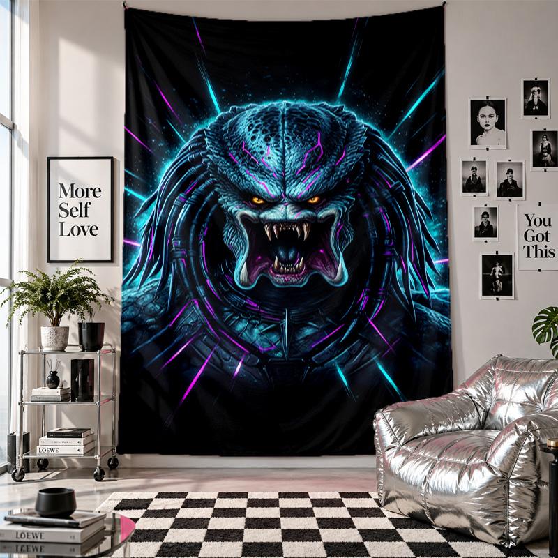 Wall TapestryPredator Art Hanging Cloth Decorative Background Cover for Room Decoration