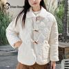 Women's Plush Lined Toggle Button Cotton Jacket