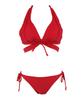 Swimwear Bikini Natural But Firm Up Red [Sanai Paradise] Set, [Natural Bra], Non-wired Bikini, 55-53-3-1652,
