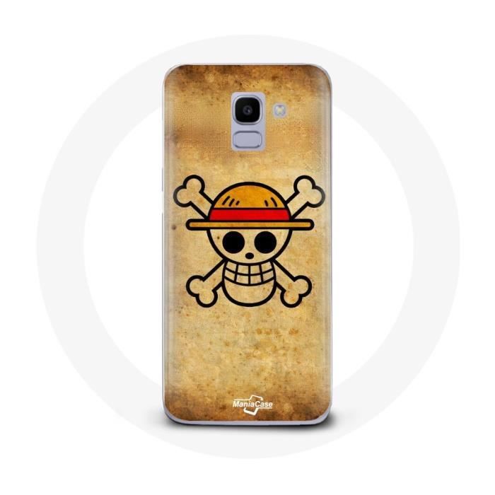 Coque pour Samsung Galaxy A6 2018 One Piece Manga Tete de Mort