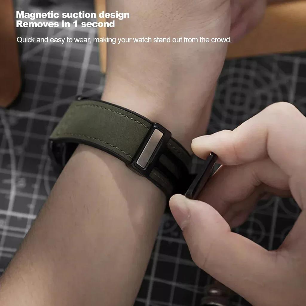 Кожаный ремешок 20 мм для совместных часов Omega X Swatch MoonSwatch Planet Metal с магнитной застежкой для часов Swatch, силиконовый ремешок, аксессуары