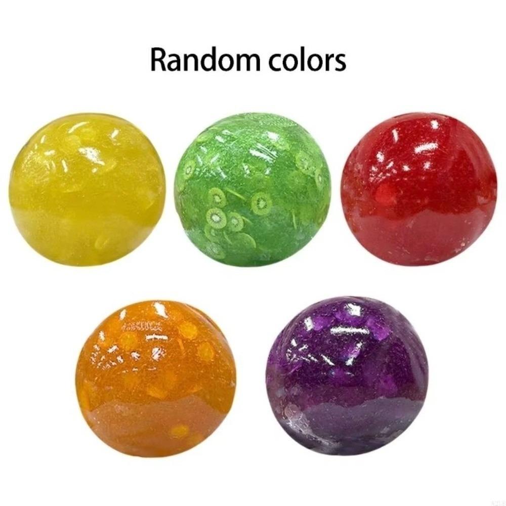 Stress Relief Fruit Stress Balls Soft Sugar Smoothie Ball Fun Fidget Squeeze Toy Kids