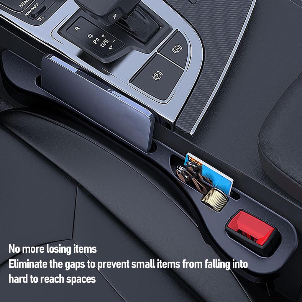 2 шт. Заполнитель щели между сиденьями автомобиля Многофункциональный гибкий органайзер для хранения в щели сиденья Предотвращает падение вещей для внедорожника грузовика