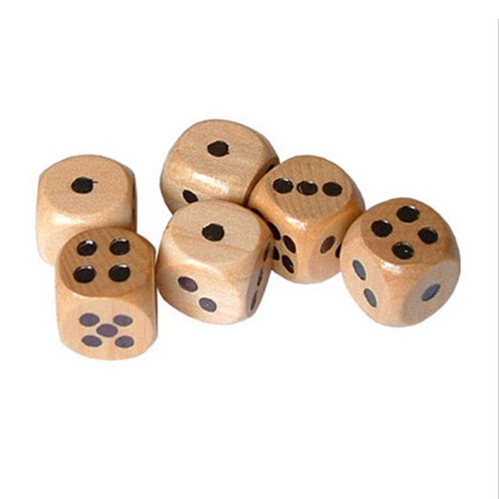 Board Games Puzzle Game Round Corner Game Toys D6 Dice Square Point Dice Wooden Dice 6 Sided Dice