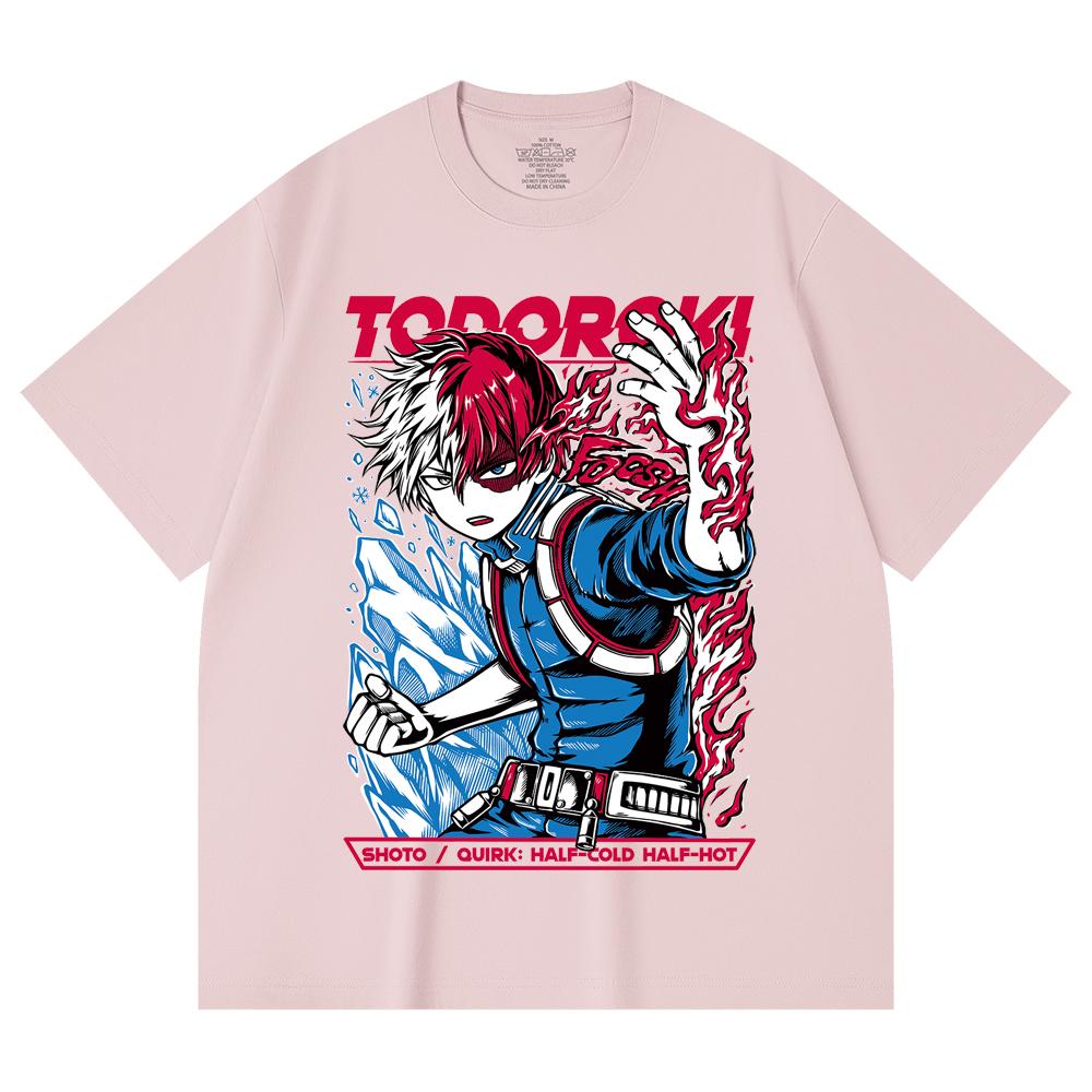 230 Gsm 100% Cotton My Hero Academia V10 Shoto Print Unisex Heavy Cotton T Shirt