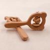Bear Hand Teether Bell Baby Teething Grip Shape Beads Rattle Toy