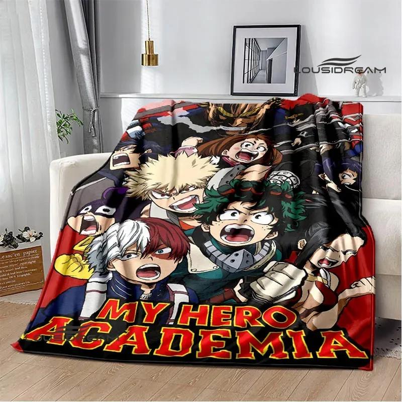 My Hero Academia Cartoon Printed Blanket Warm Flannel Blankets Soft and Comfortable Blanket Home Travel Blanket Birthday Gift