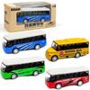 High Quality Ornaments High Imitation Extended Bus Toys Vehicle Model Alloy Bus Model Pull Back