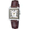 CASIO Chipe wristwatch watch ladies quartz brass leather brown silver gold LTP-V007L-7B2