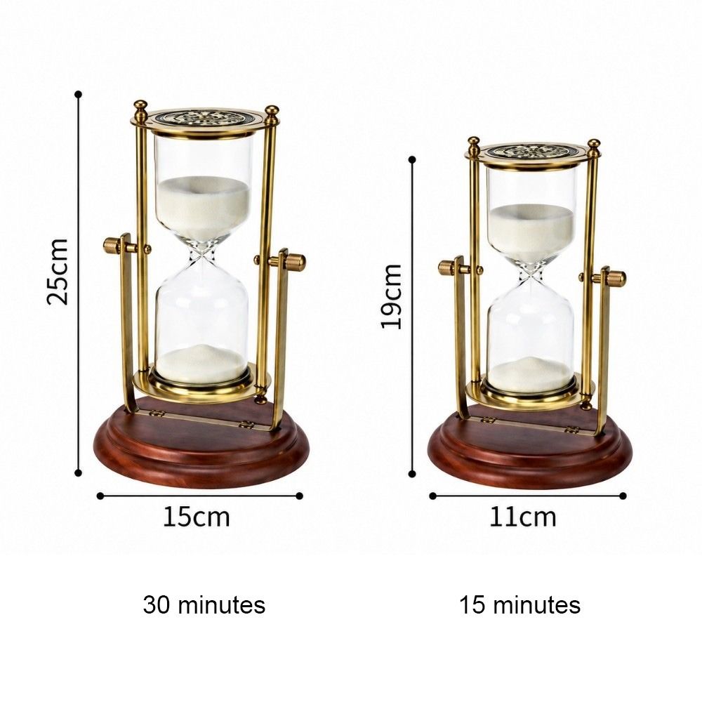 Rotating Hourglass Timer 15/30 Minutes Desktop Ornament Advanced Hourglass Gift Giving