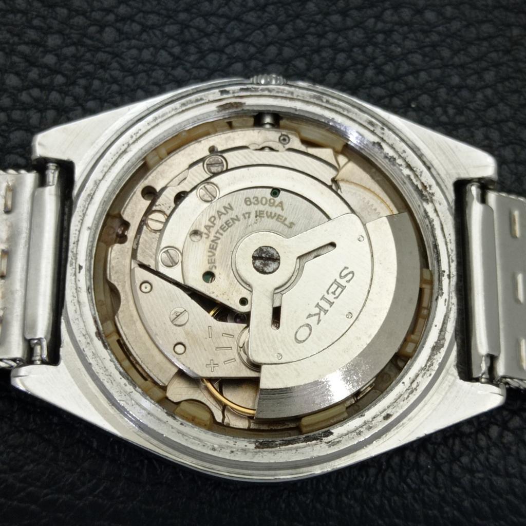VINTAGE SEIKO 5 AUTOMATIC JAPAN 6309A MENS ARABIC BLUE DIAL WATCH A701373-5 R206a-a701373