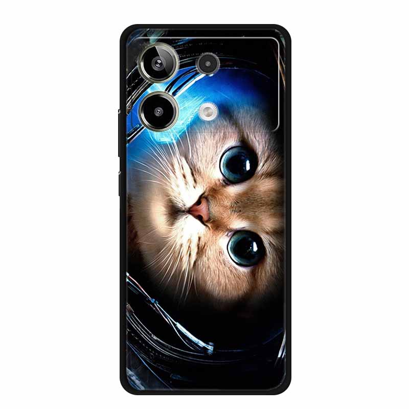 Чехол для Redmi Note 13R Pro Животные Мягкий силиконовый ТПУ Чехлы для телефона Задняя крышка Для Xiaomi Redmi Note13R Pro Волк Защитник fundas