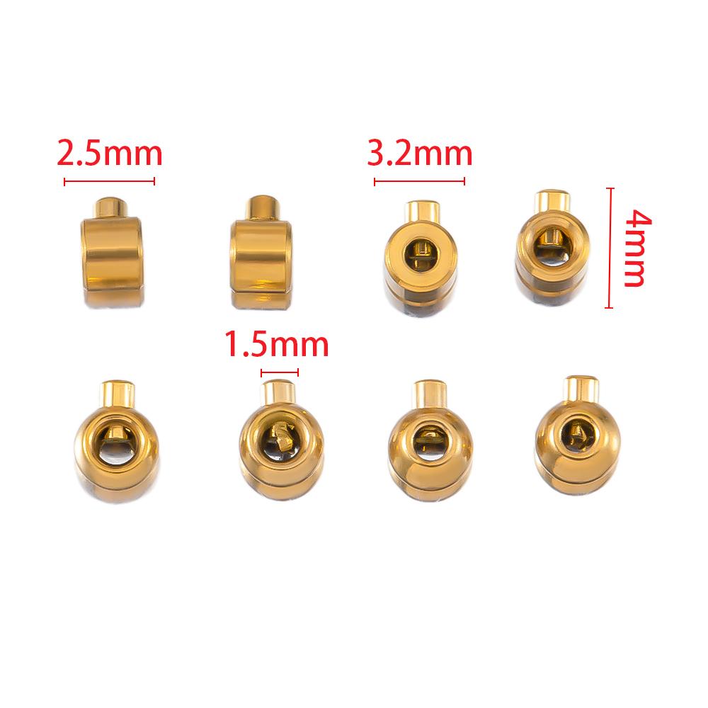 10pcs 20pcs Gold Plated Stainless Steel Positioning Clasps Stopper Beads Crimp End Beads Wire Rondelle Beads DIY Jewelry Making