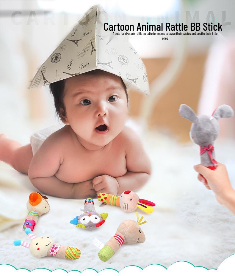 Bbsky Очаровательная плюшевая погремушка-прорезыватель в виде животного для малышей