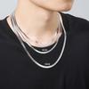 Snake Chain Necklace Men Women Stainless Steel 2/3/4/5mm Wide Flat Herringbone Neck Chains Trend Hip Hop Jewelry Gift