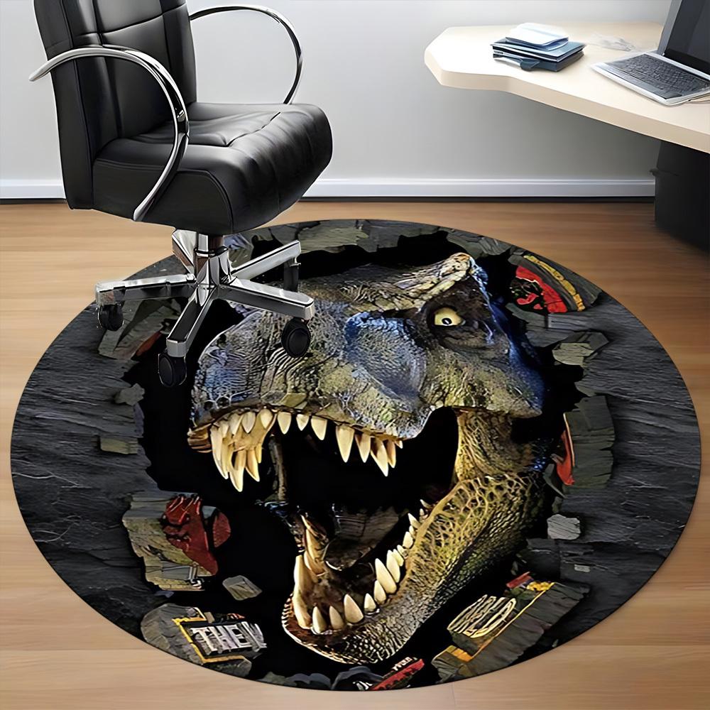 1pc Dinosaur DecorChair Carpet for Office, Non-slip, Soft and Durable Office Rug for Interior Decoration, Perfect for Office yy250925179