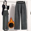 DIMANAF Plus Size Women Long Pants Loose Casual Elastic Waist Thick Lady Vintage Winter Autumn 2025 Bottoms