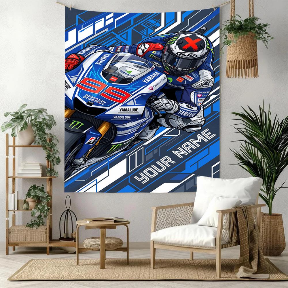 Jorge Lorenzo Custom Your Name Wall Decor Tapestry Art For Pet Memorial Birthdaywedding Party Backdrop Family Gift