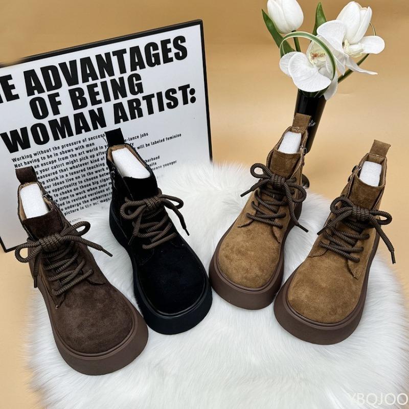 Women's Winter New Height Increasing Plush Warm Short Boots Simple Comfortable Daily Casual Thick Soled Women's Shoes