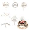 Jravezt 6-Piece Birthday Cake Topper Set, Cake Decorations, Cake Insert Cards, Cake Decorations, Birthday Ornaments, Happy Birthday, Birthday Party Ca