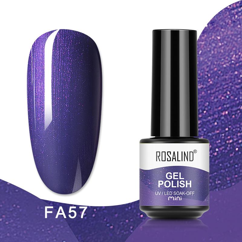ROSALIND Mini Nail Polish Gel Semipermanent UV Multiple Colors Varnish Hybrid Nail Art Soak Off Top Base Coat Regular Gel Lacquer