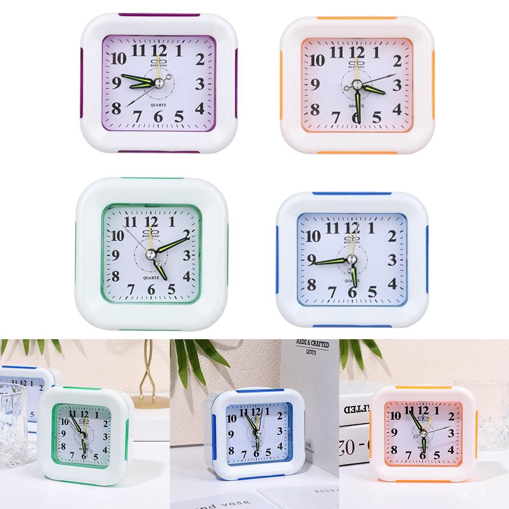 Clock Alarm Clock Bedroom Home Decorations Kitchen Clock Radios Blue Green Orange Purple Stably Stand High Quality