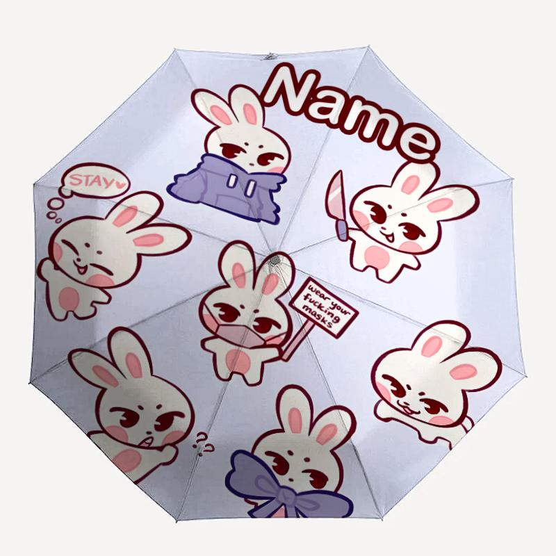 Personalized Name K-Kpop Team Print Umbrella - Automatic Open/Close, Eight-Rib Durable Frame, Automatic Folding Umbrella