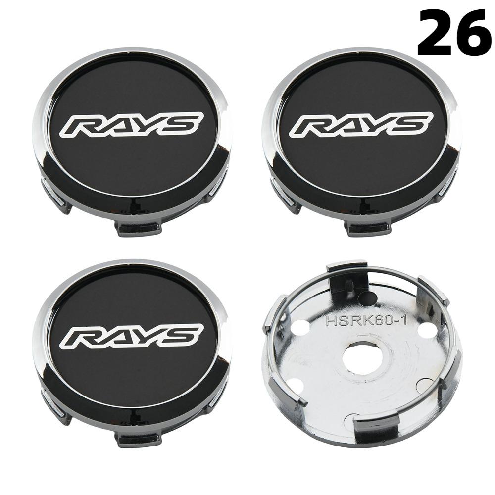 1Set/4PCS OD 60MM / ID 56MM Rim Caps RAYS VOLK VR Logo Wheel Center Cap Wheel Cover Hub caps Sport Car Tire Accessories