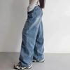 Vintage Y2k Jeans Women Baggy Kpop Gyaru Streetwear Wide Blue Denim Pants Harajuku Korean Acubi Fashion High Waist Jeans