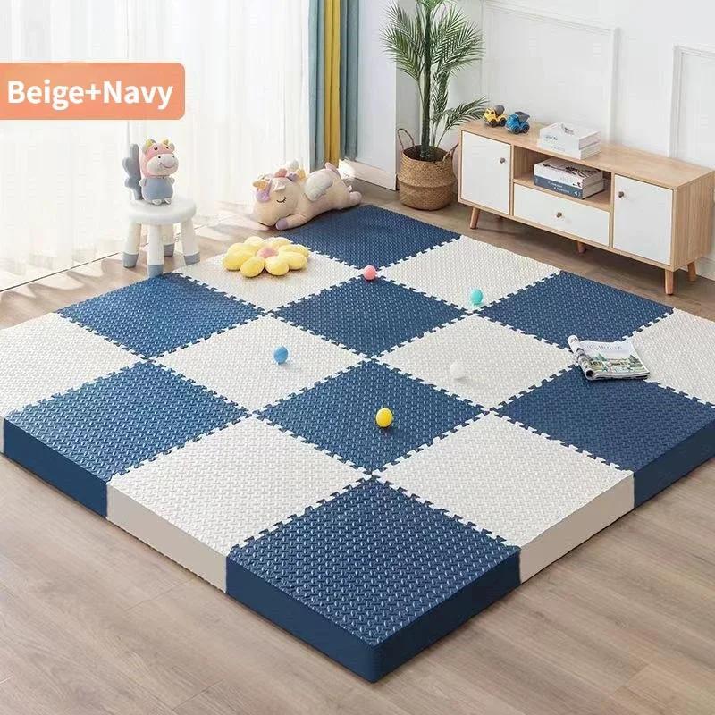 30x30 см Толстые interlocking коврики для спортзала из ЭВА Нескользящие с текстурой листа Плитки для пола для йоги и фитнеса Амортизирующие защитные прокладки
