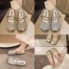 Fashion Flat Slip On Women Pu Mary Janes With Open Toe And Cross Strap For Summer