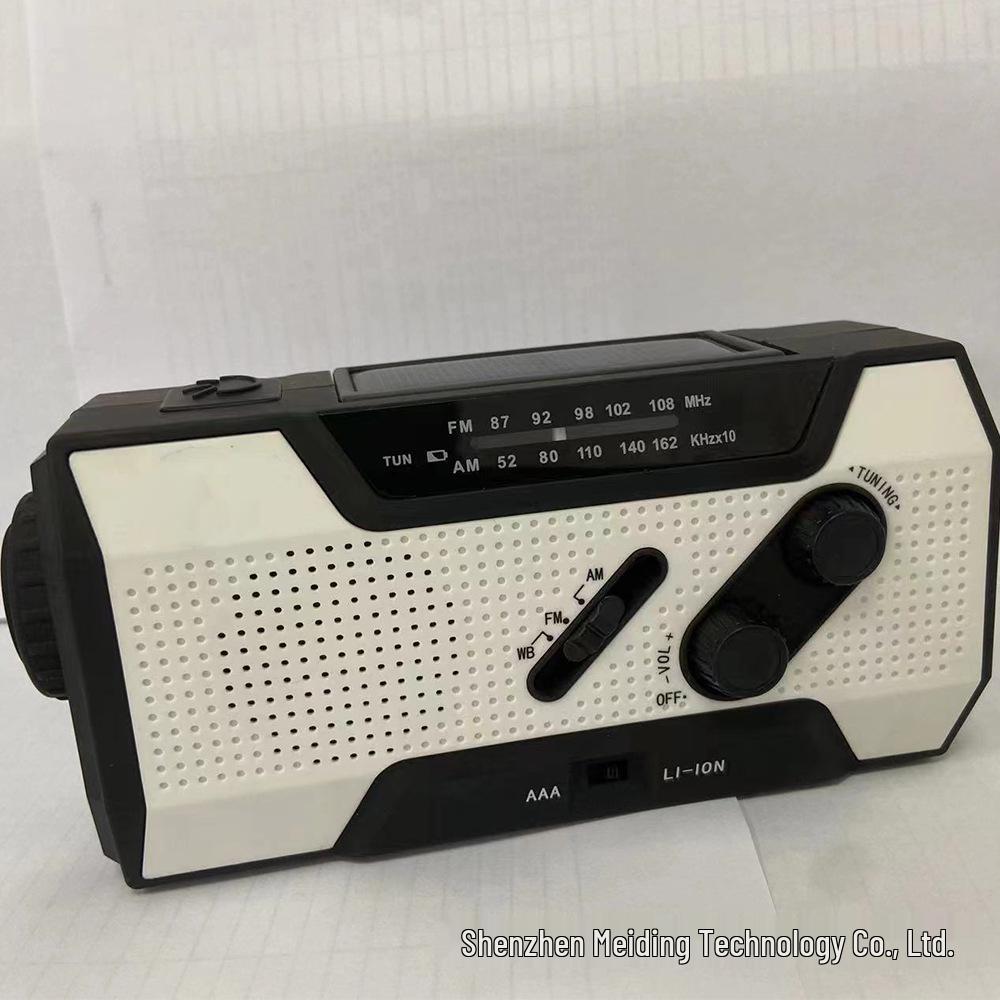 Solar Hand-Cranked Multi-Function Emergency Radio for Outdoor Use