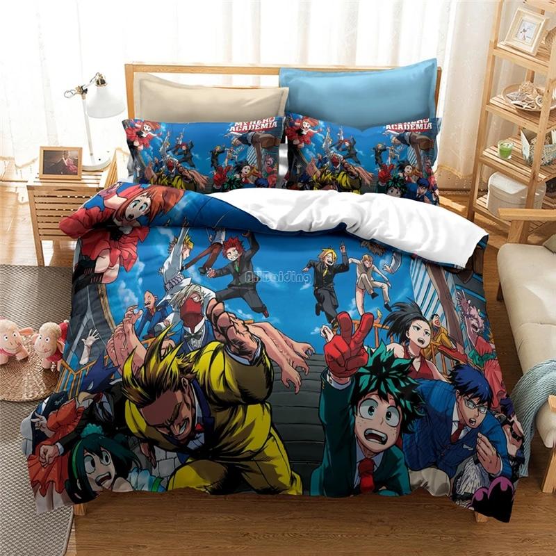 Домашний текстиль 3d My Hero Academia Постельное белье Комплект Midoriya Izuku Пододеяльник Наволочка Twin Full Queen King Size Одеяло Покрывало Комплект