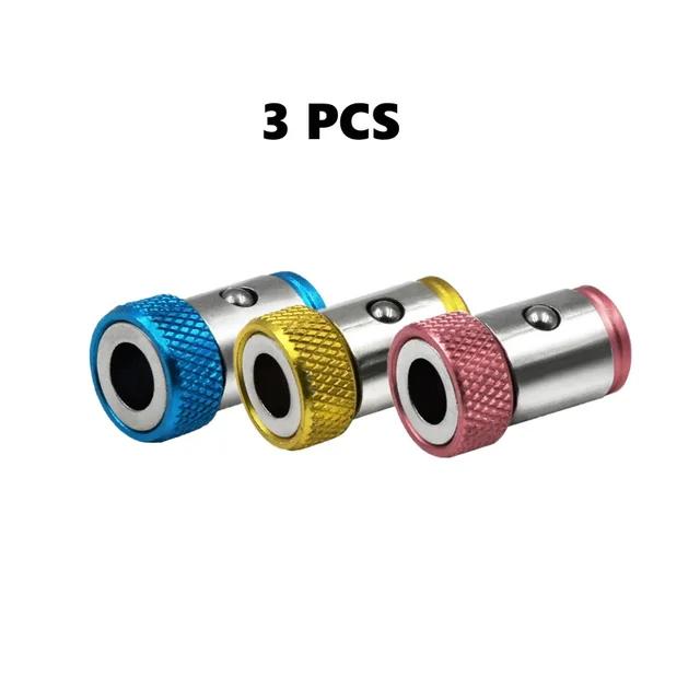 3PCS Magnetic Bit Holder Screwdriver Bit Head Holder Alloy Electric Magnetic Ring Anti Corrosion Magnetizer for Phillip Bit