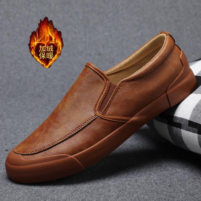 Весенние мужские туфли, туфли-лоферы One Foot, повседневная обувь, британские деловые кожаные туфли, универсальные модные туфли для вождения на мягкой подошве