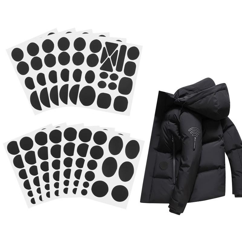 1Set Assorted Shapes Self-Adhesive Clothing Repair Patches Durable Fabric Fixes for down Jackets And Garments Universal Fit